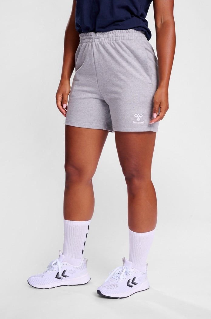 hummel Sweatshorts Freizeithose hmlGO 2.0 (Bio-Baumwolle) kurz grau Damen – Bild 4 von 5