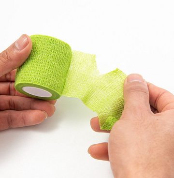 PRECORN Bandage Bandageband wasserdicht grün Stretch-Tape Verstauchungen Schwellungen