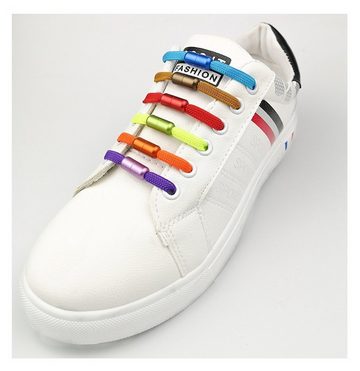 Olotos Schnürsenkel ohne Binden elastische Schuhbänder mit Schnellverschluss Metallkapsel, für Sneaker, Laufschuhe, Sporschuhe