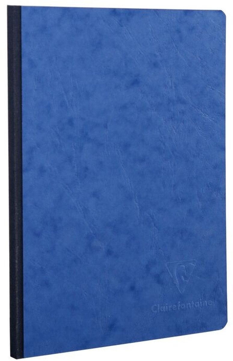 CLAIREFONTAINE Notizbuch Notizbuch A4 AgeBag Leinenoptik blanko 96 Blatt blau