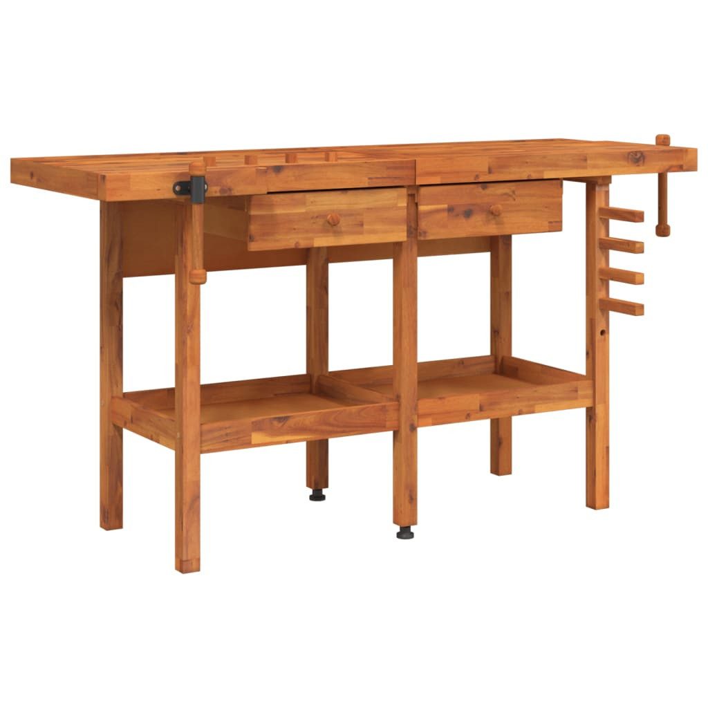 vidaXL Werkbank Werkbank mit Schubladen Schraubstöcken 162x62x83 cm nholz, günstig online kaufen