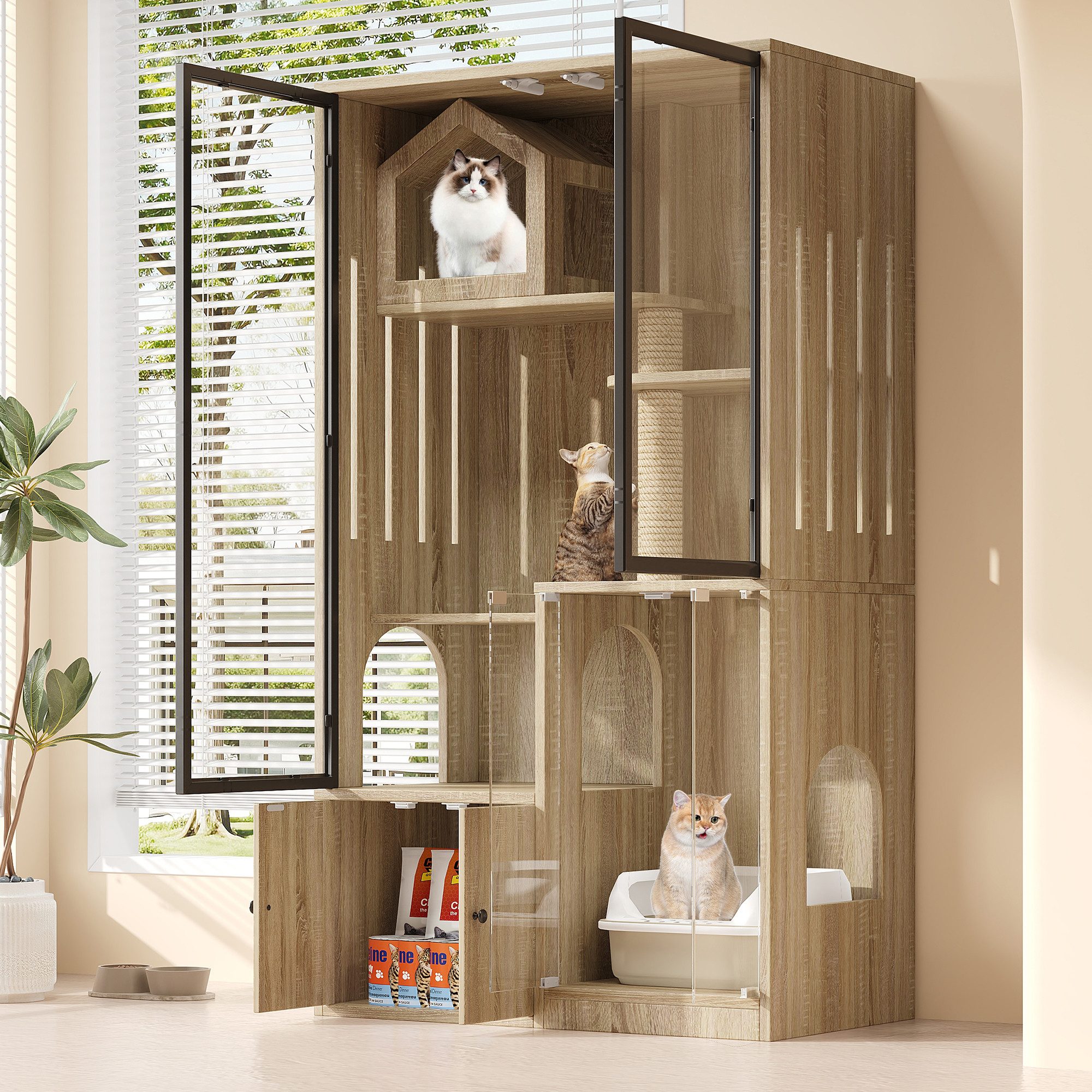 HAUSS SPOLE Tierhaus Katzenmöbel Katzenregal Katzenhöhle günstig online kaufen