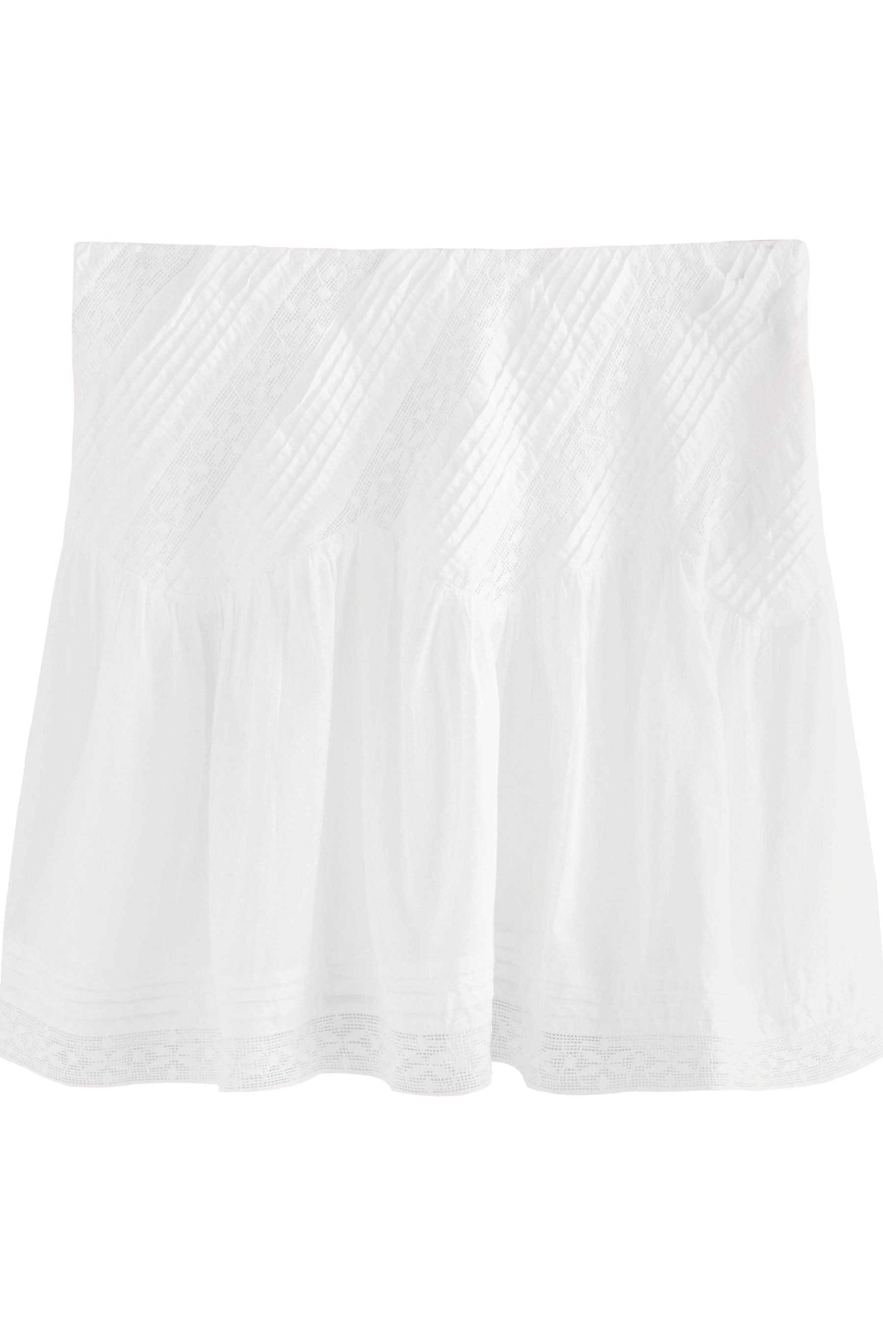 Next Minirock Minirock mit Spitzendetail aus 100 % Baumwolle (1-tlg) günstig online kaufen