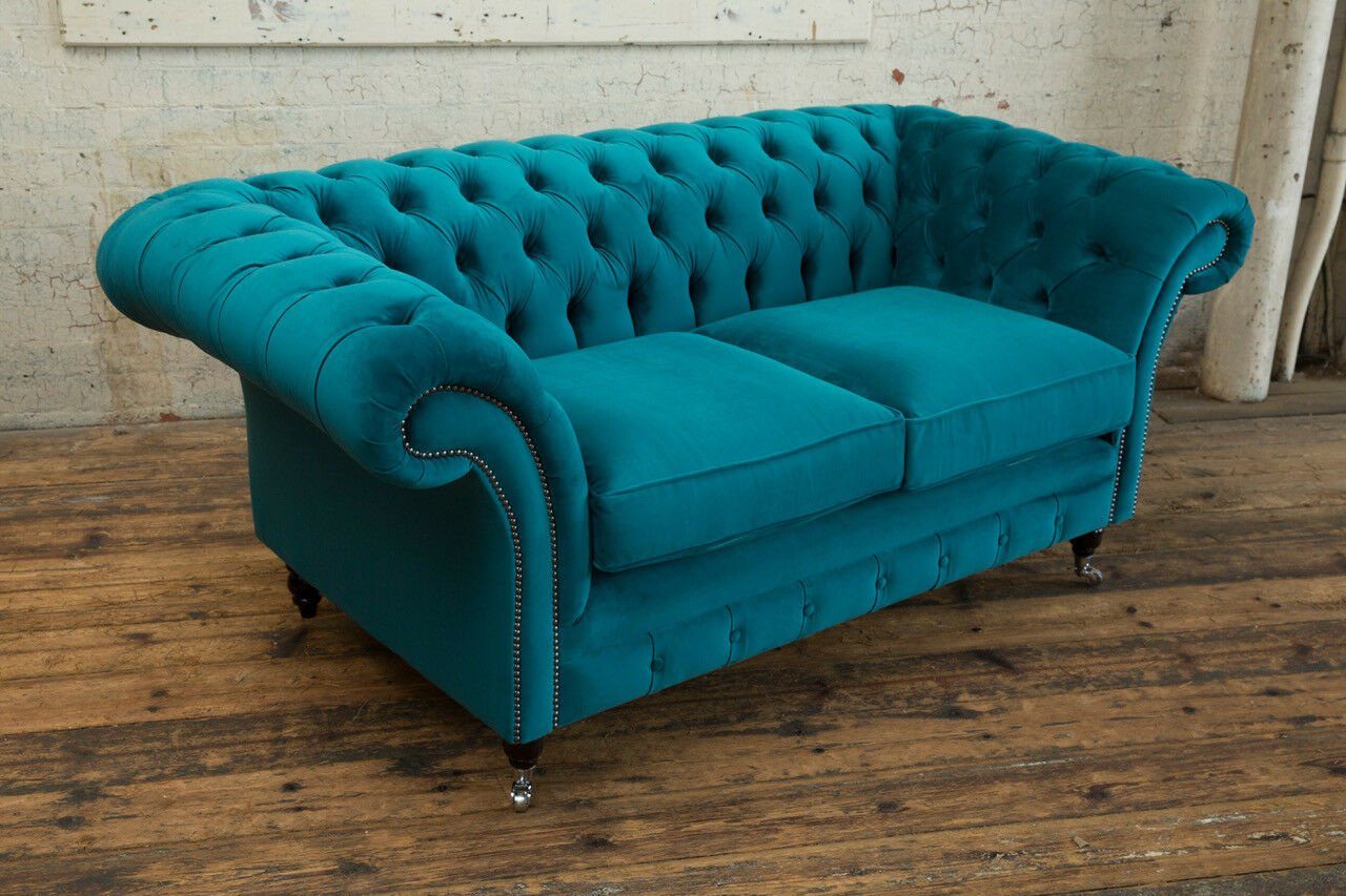 JVmoebel 2 Sitzer Chesterfield Sofa 185 Design cm Couch Chesterfield-Sofa,