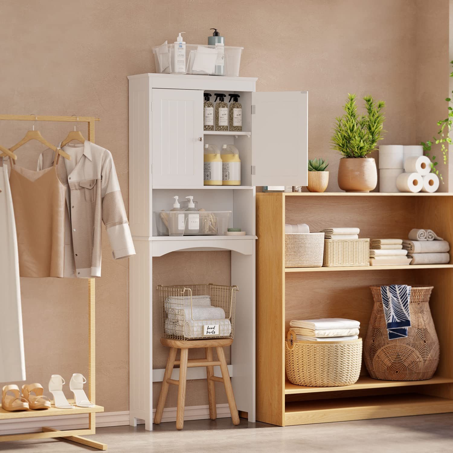Bealife Badregal Toilettenregal,Badezimmerregale mit Schränken und günstig online kaufen