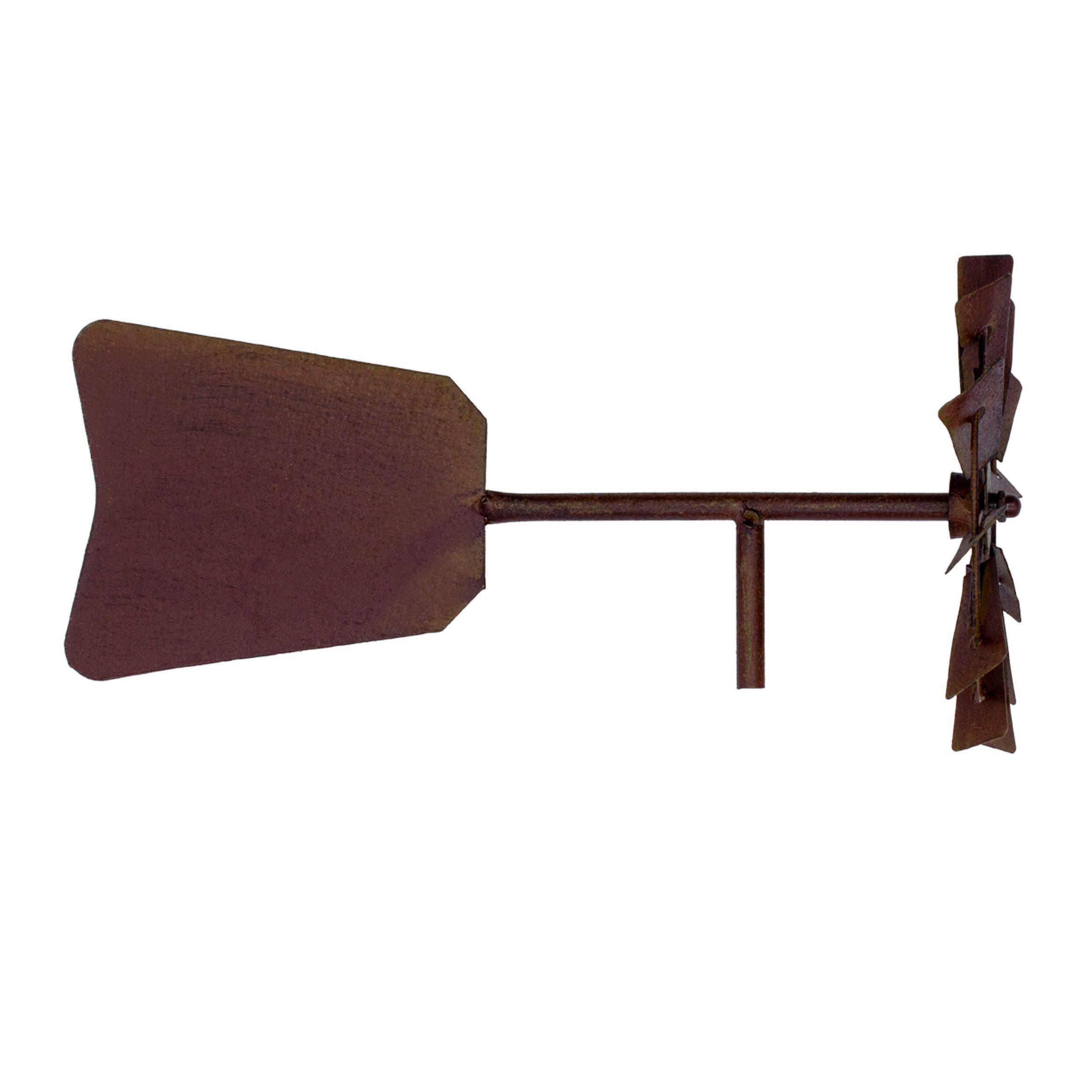 Spetebo Windspiel Windmühle Metall Rost - 120 x 17 cm - Deko Gartenstecker (Stück, 1 St., Anzahl), mit Windfahne
