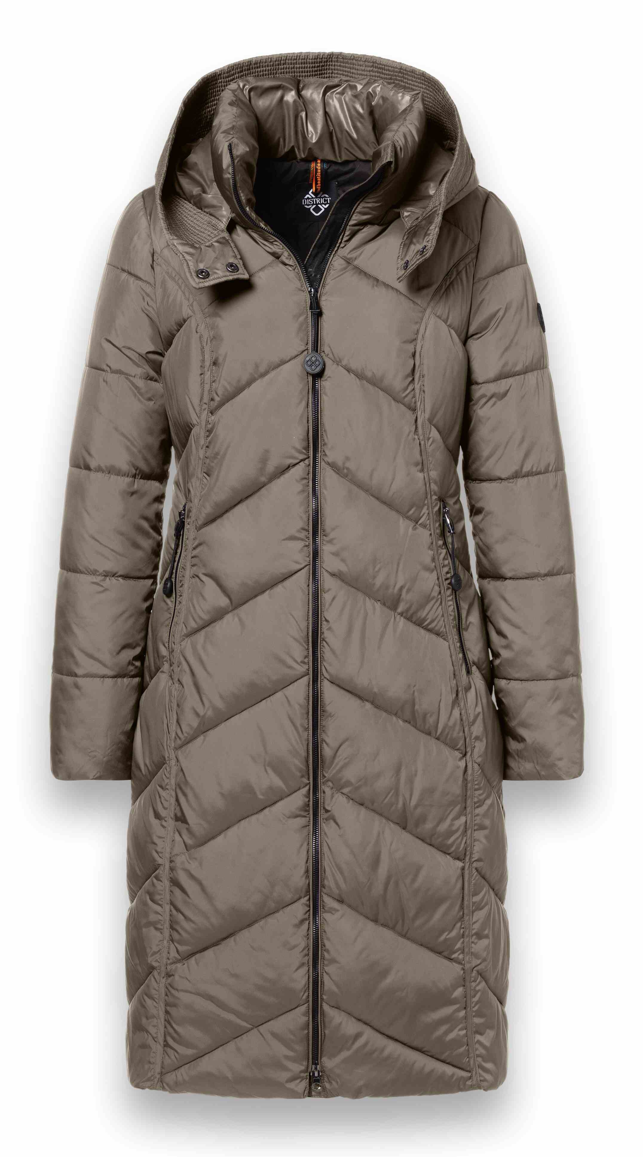 District Steppmantel Arosa (wasserabweisend) olivegrün Damen