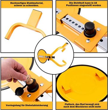 KOMFOTTEU Radkralle Parkkralle, Diebstahlsicherung 13-15 Zoll