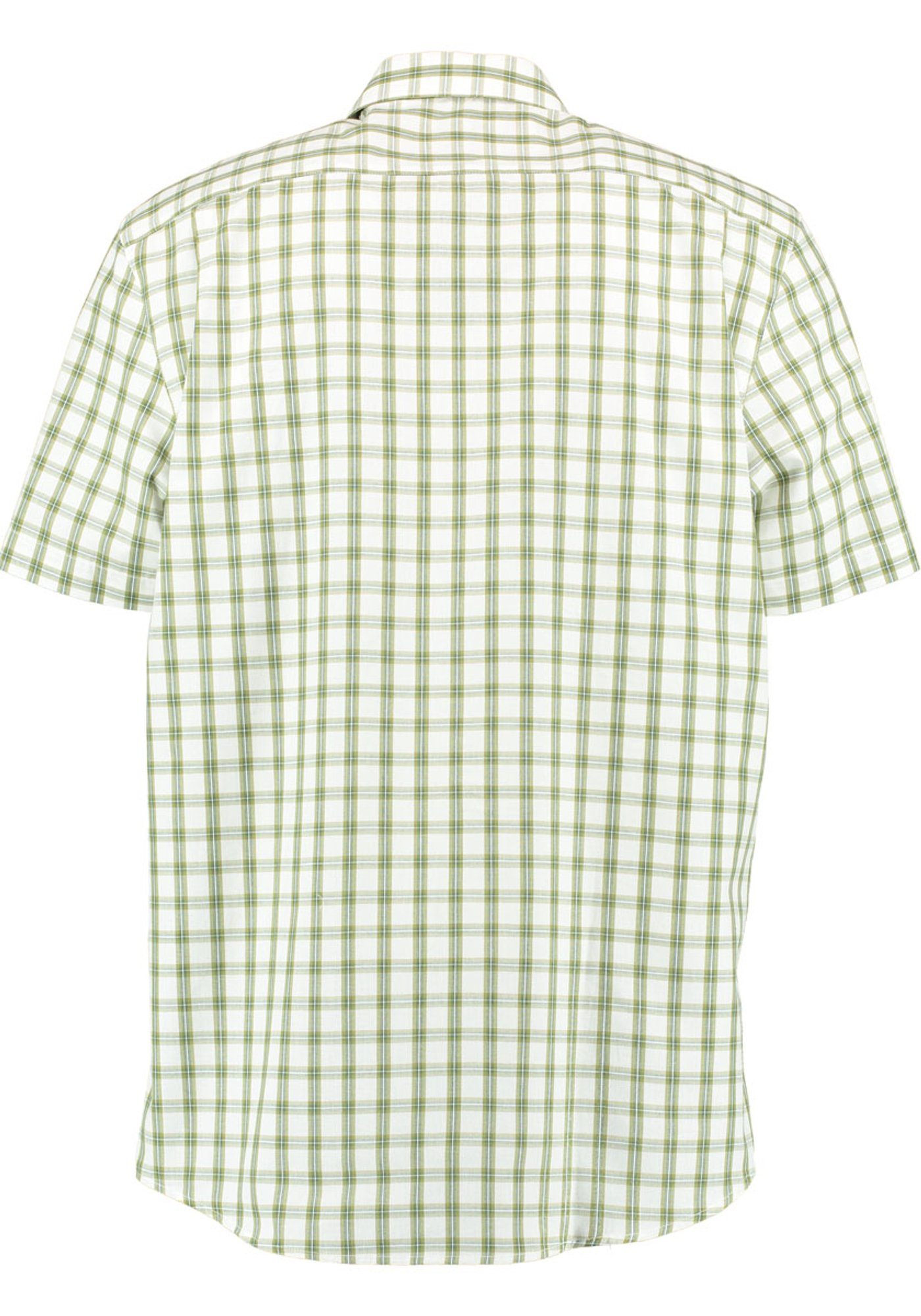 Itunon Brusttasche mit Trachtenhemd OS-Trachten khaki/schlamm Kurzarmhemd aufgesetzter Herren