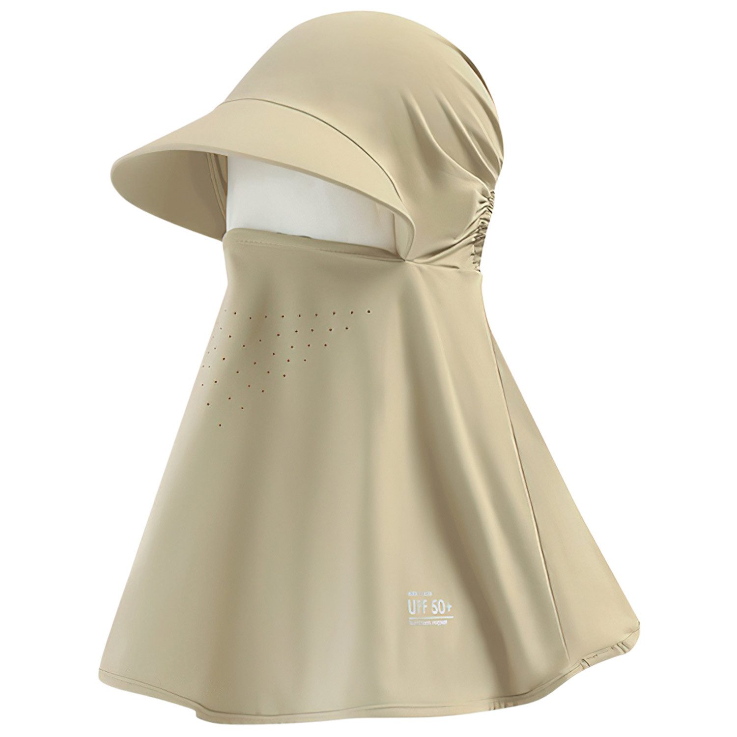 Refttenw Strohhut Sonnenschutz-Cape-Hut,Sonnenhüte Angelhut,UV-Schutz,Atmungsaktiv