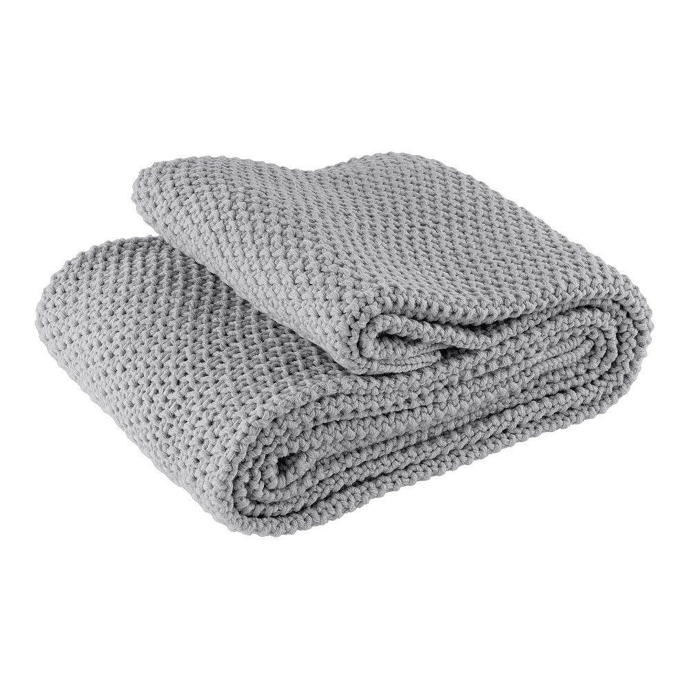 Wohndecke Strick, wometo, OEKO-TEX®, Kuscheldecke mit edlem & schlichtem St günstig online kaufen