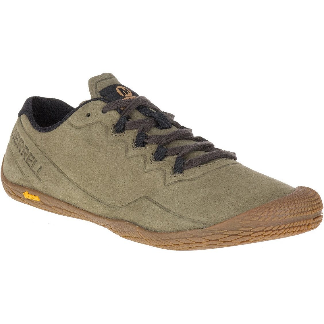 Minimal-Laufschuhe Vapor Glove 3 Luna Leder olivegrün Herren Wanderschuh