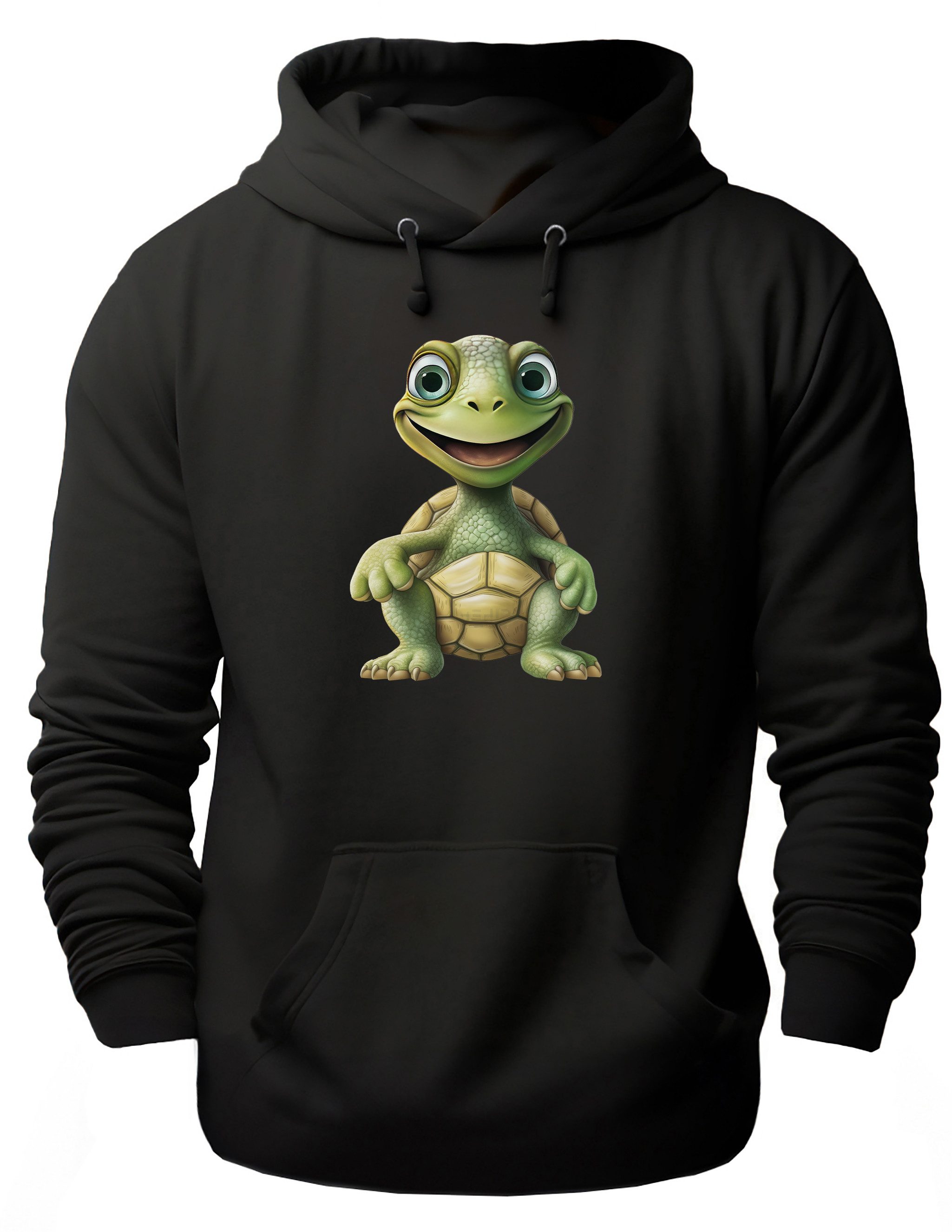 MyDesign24 Hoodie Wildtier Kapuzen Pulli - Schildkröte Herren und Damen Kapuzensweater - Tier Hoodie i279