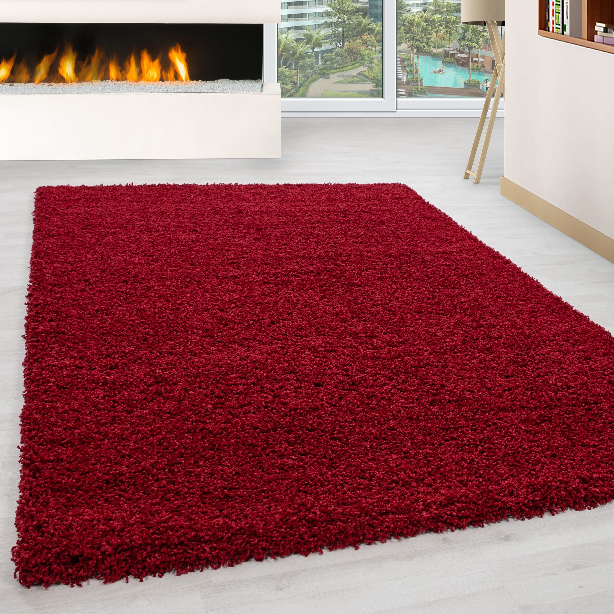 KADIMA DESIGN Teppich Shaggy Hochflorteppich Wohnzimmer Läufer Rund Waschbar RHEIN, Läufer, Höhe: 32 mm, Handwäsche, Rücken aus Jute, Gekettelt, 48500 Points/m2, 60x110cm