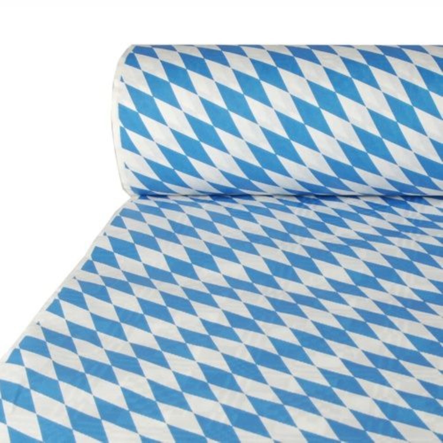 PAPSTAR GmbH Tischdecke Tischdecke Papier Bayerisch 10x1m, Weiß-Blau