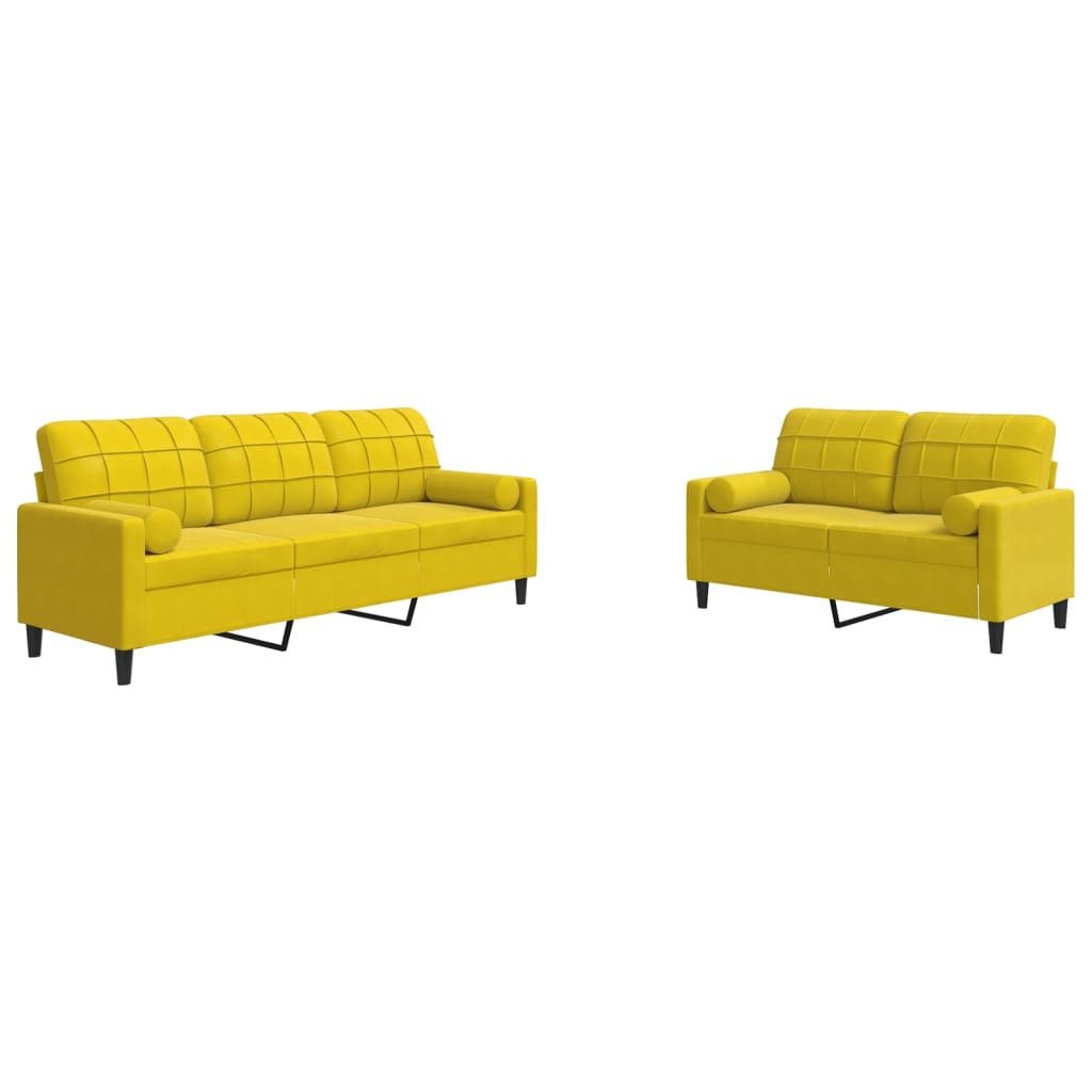 vidaXL Sofa 2-tlg. Sofagarnitur mit Kissen günstig online kaufen