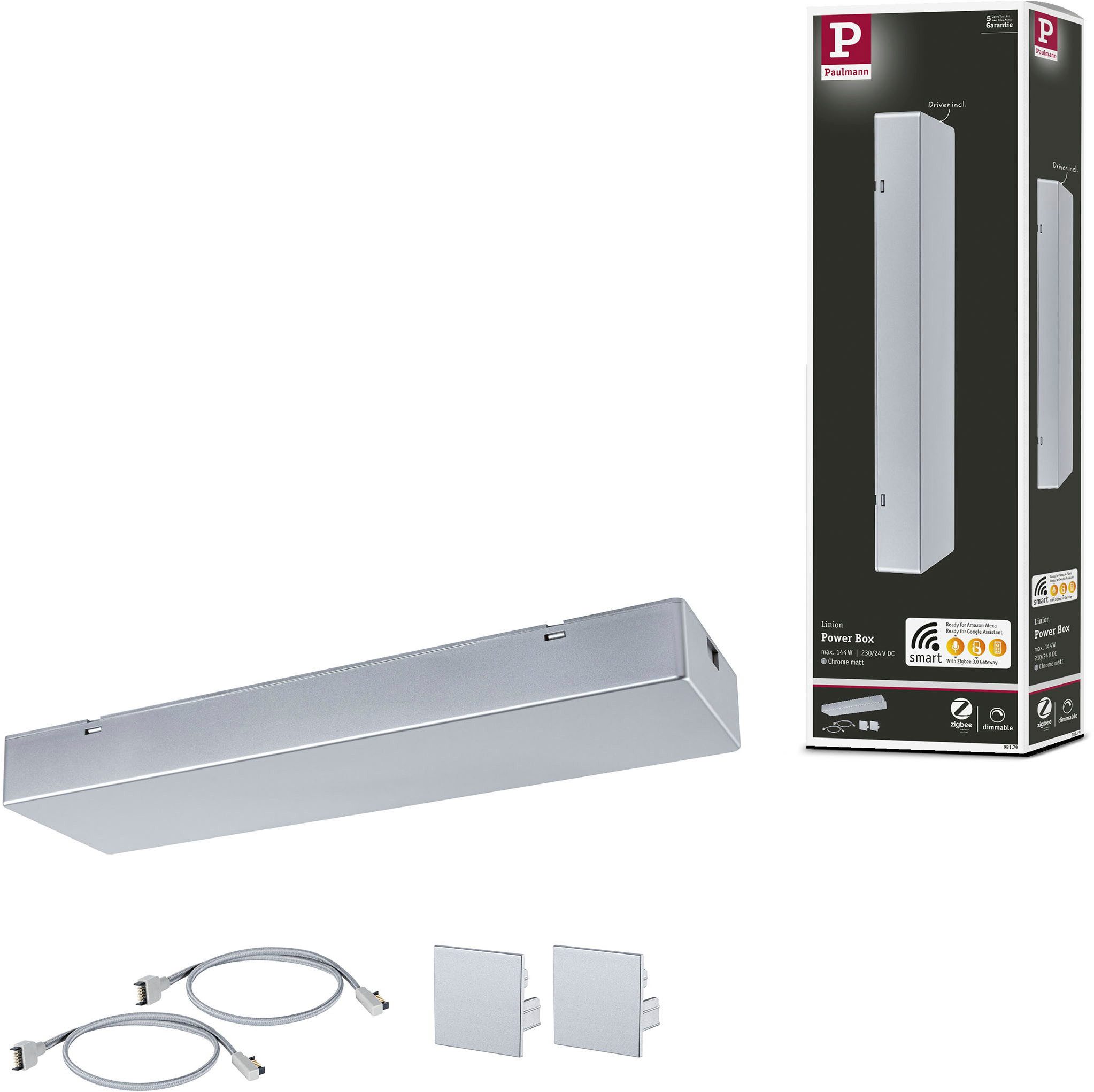 Paulmann Schienensystem-Einspeiser Linion Power Box Signalschwarz 230/24V 180VA, (1-tlg), Smart Home