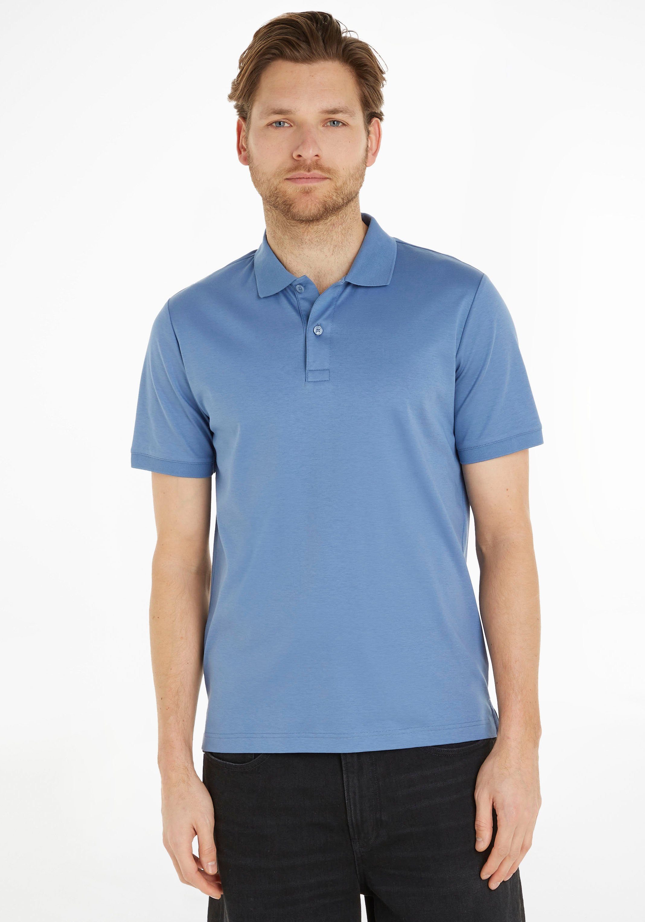 Calvin Klein Poloshirt mit Calvin Klein Logo auf der Brust iron blue