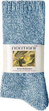 normani Thermosocken 2 Strickwollsocken aus Baum- und Schafwolle (2er Set, 2 Paar) Warm und Weich: Die Wintersocken mit Schaf- und Baumwolle