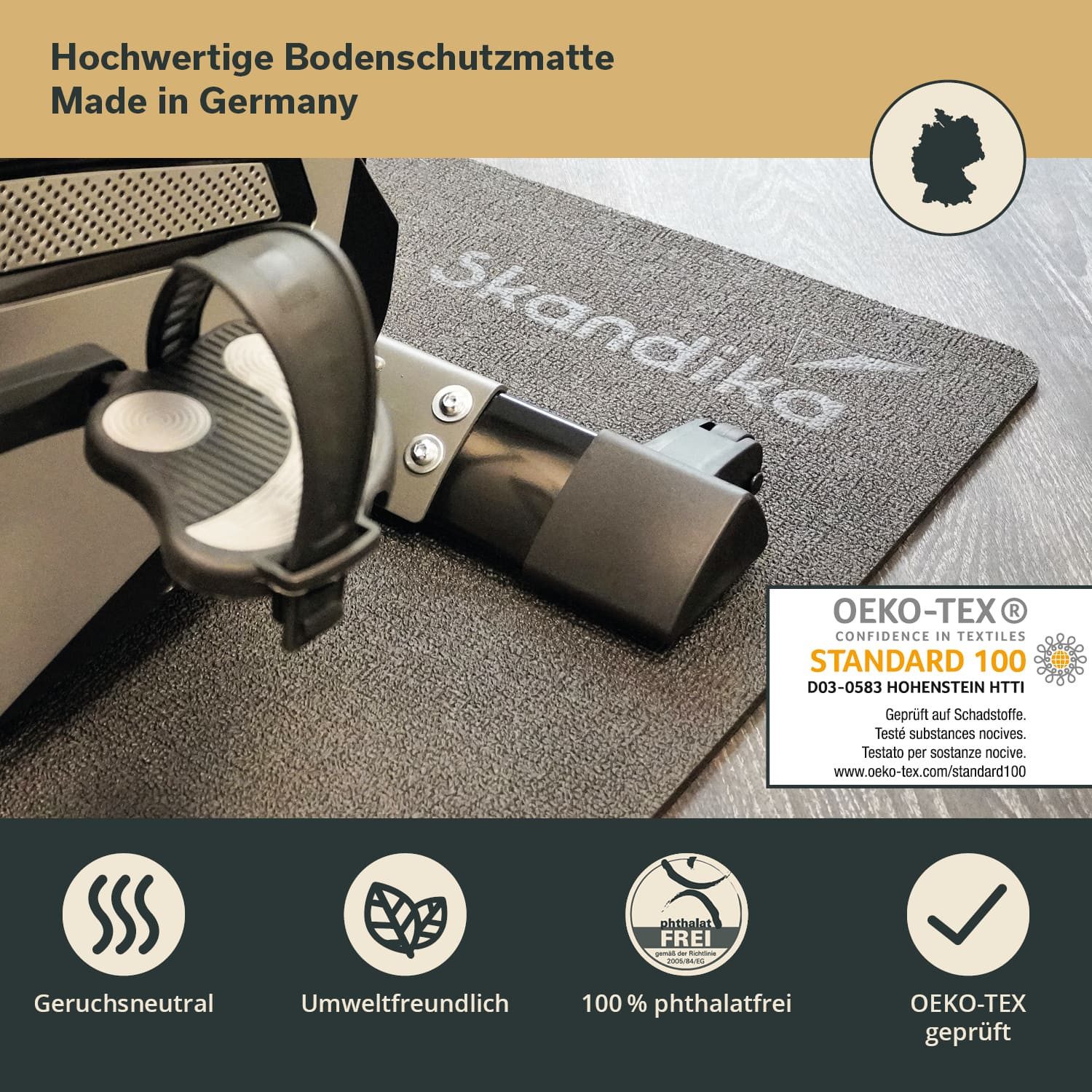 PROIRON Bodenschutzatte Fitnessgerät, Bodenschutza Produktbild-Vorschau 2