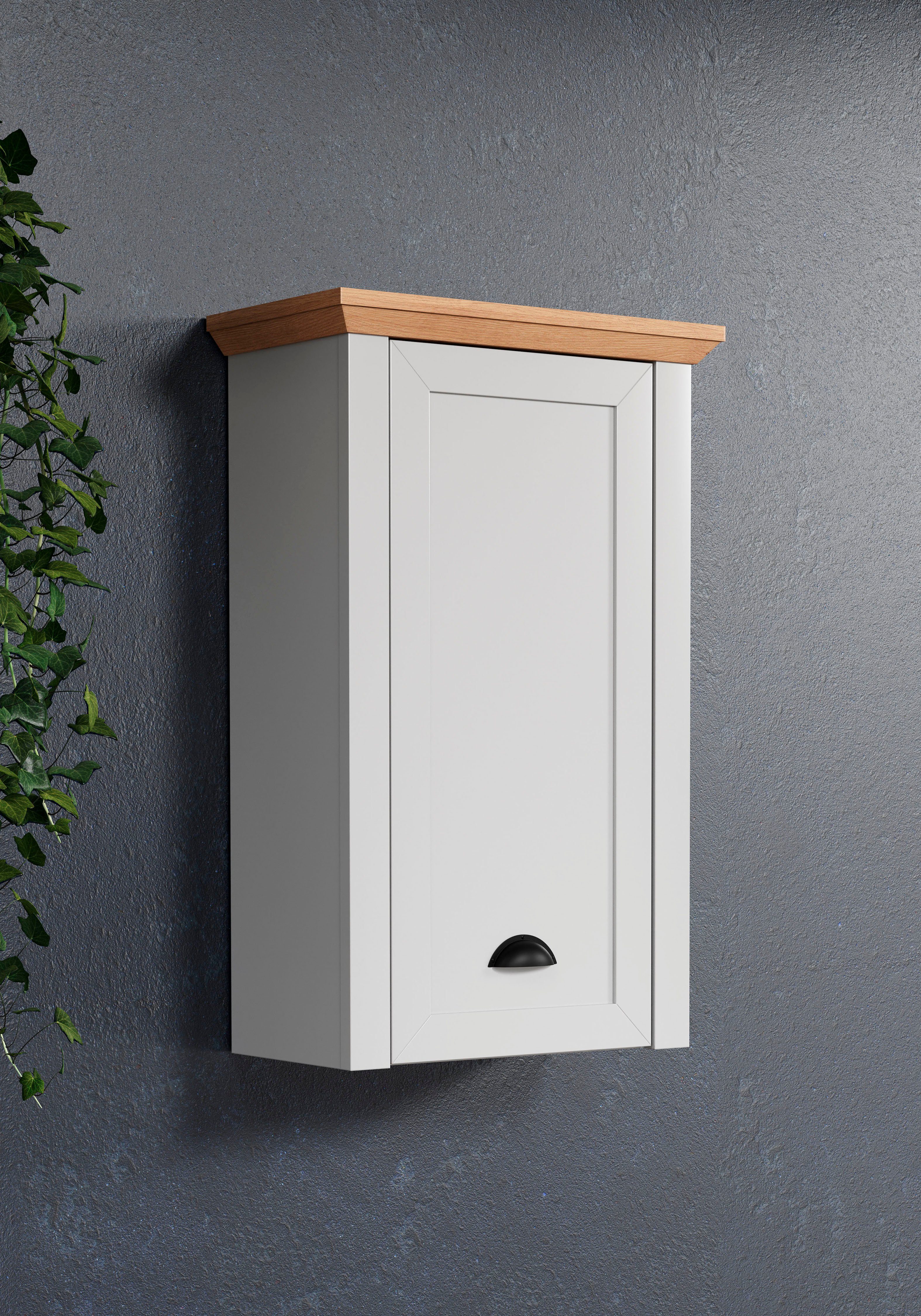 Home affaire Hängeschrank Badschrank mit Muschelgriff im Landhaus-Look - (B/T/H) 46/24/73 cm