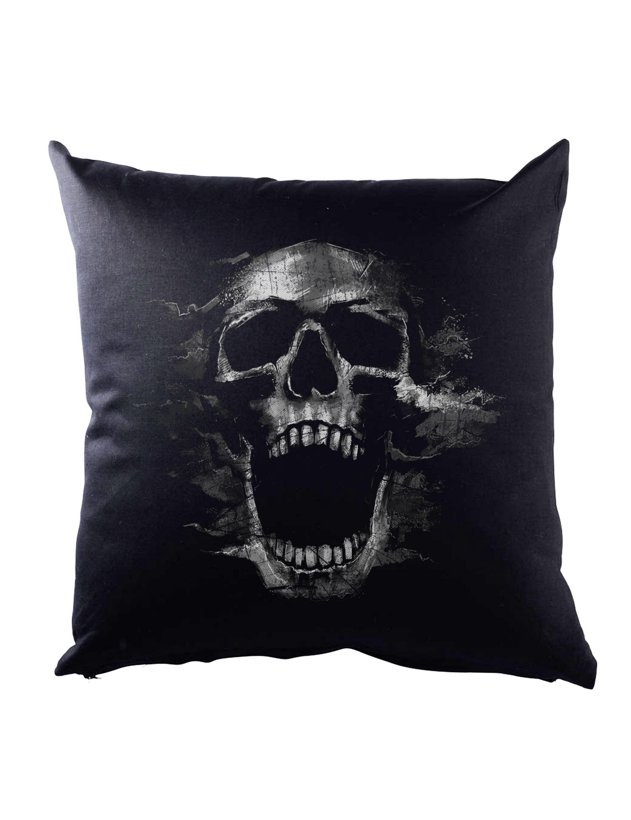 Dekokissen Screaming Skull I Dekokissen Schädel Dead Totenschädel Totenkopf