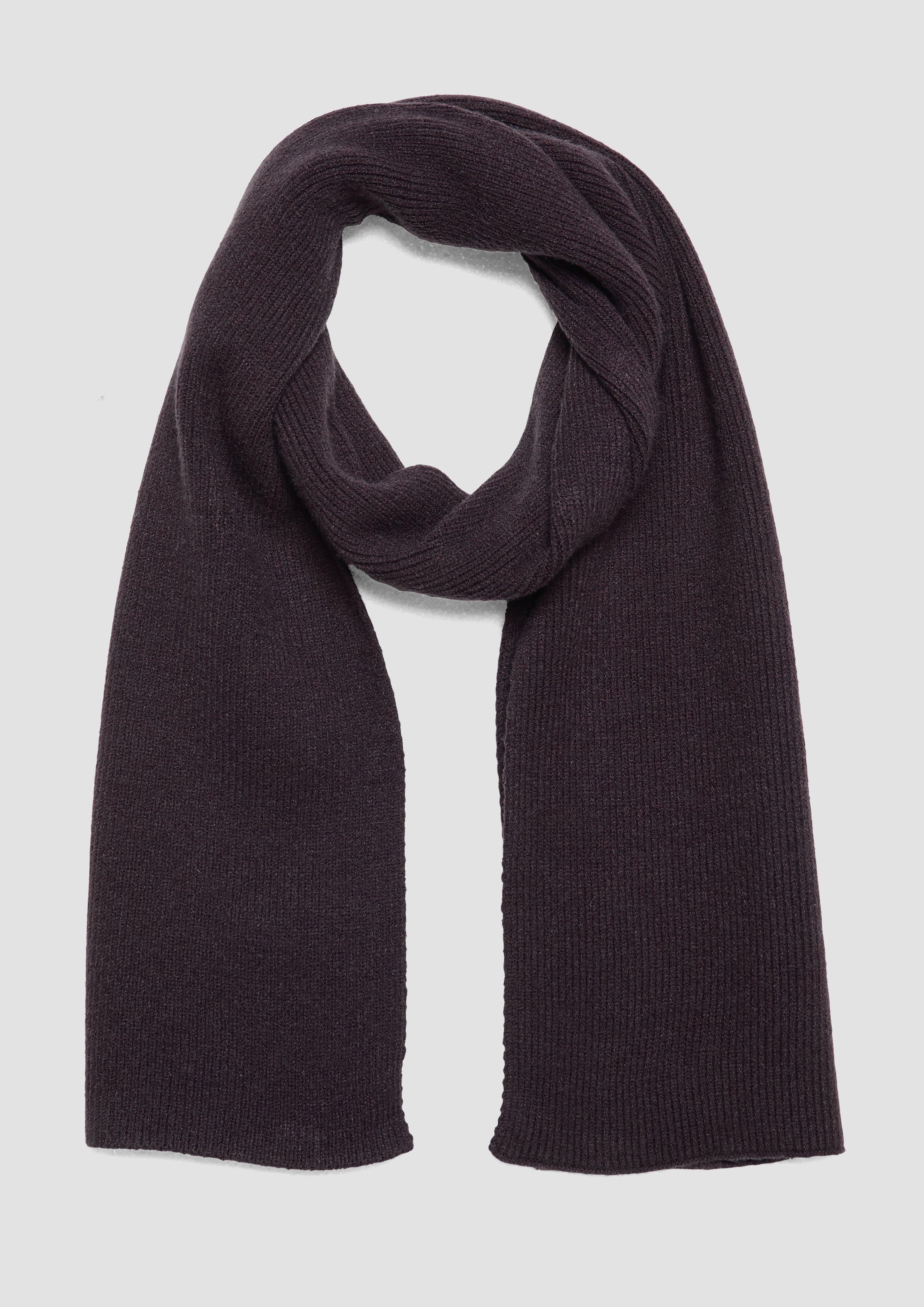 QS Halstuch Strickschal aus Viskosemix, Logo günstig online kaufen