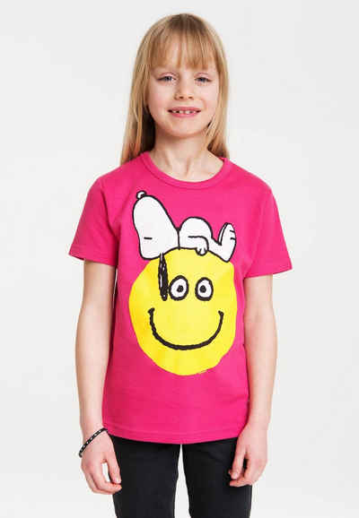 LOGOSHIRT T-Shirt Peanuts - Snoopy Smiley mit niedlichem Snoopy-Frontprint