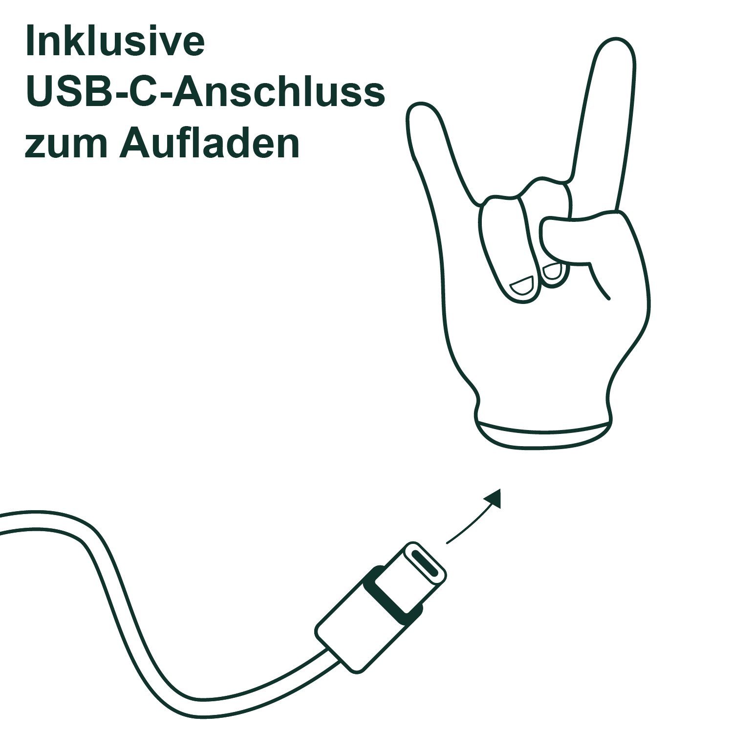 VERDOBA LED Dekolicht LED Dekoleuchte Rock-Faust Akku Lampe - Zimmerdeko we günstig online kaufen