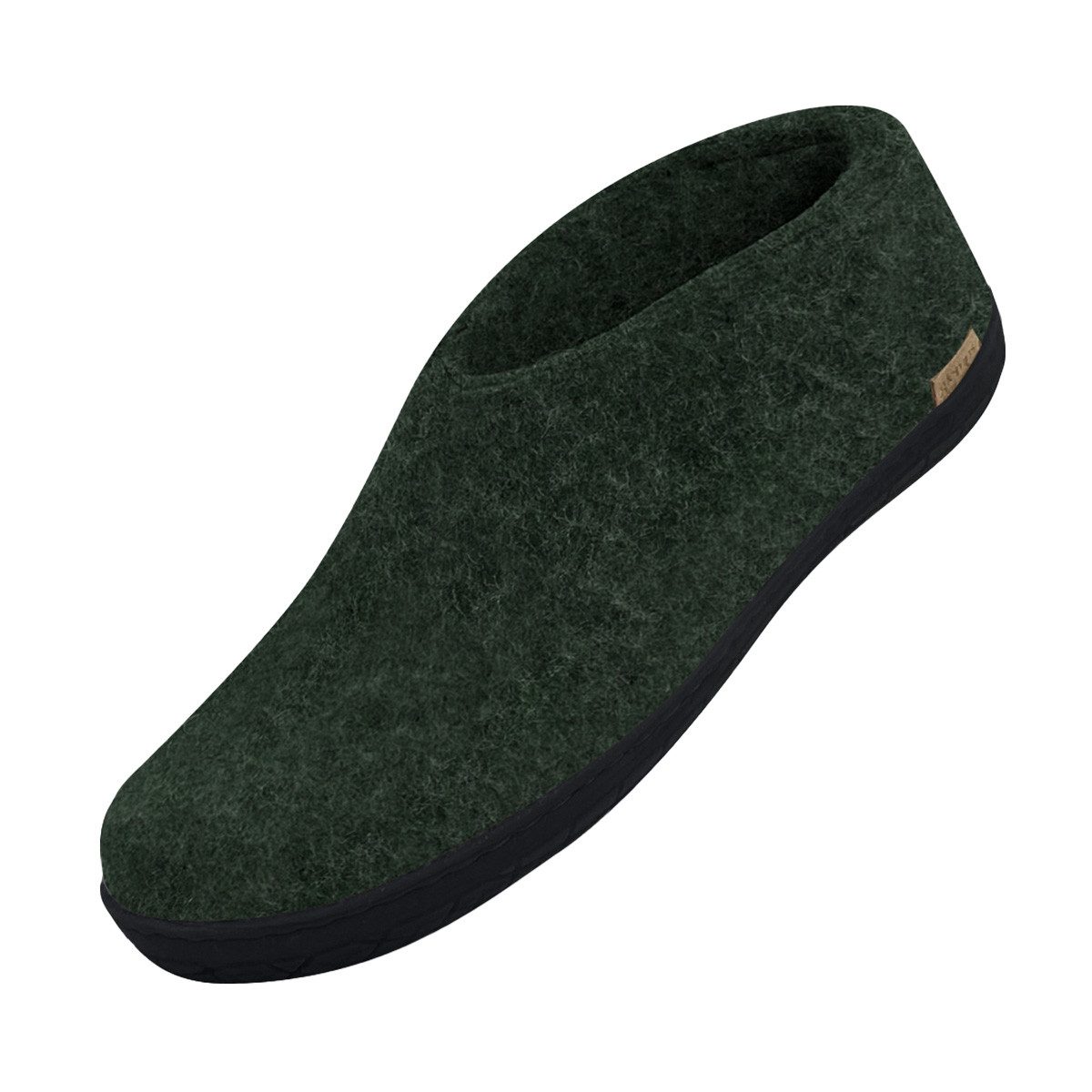 glerups dk Naturkautschuksohle Schwarz Hausschuh (1-tlg) Hausschuh - Natürliches Material, Schützt vor Geruch, Bequem und weich