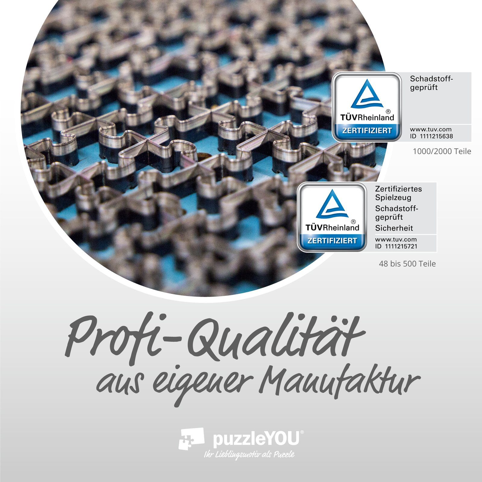 puzzleYOU Puzzle Weißer LKW der & Autobahn, 48 Container Puzzleteile, auf LKW Trucks puzzleYOU-Kollektionen mit