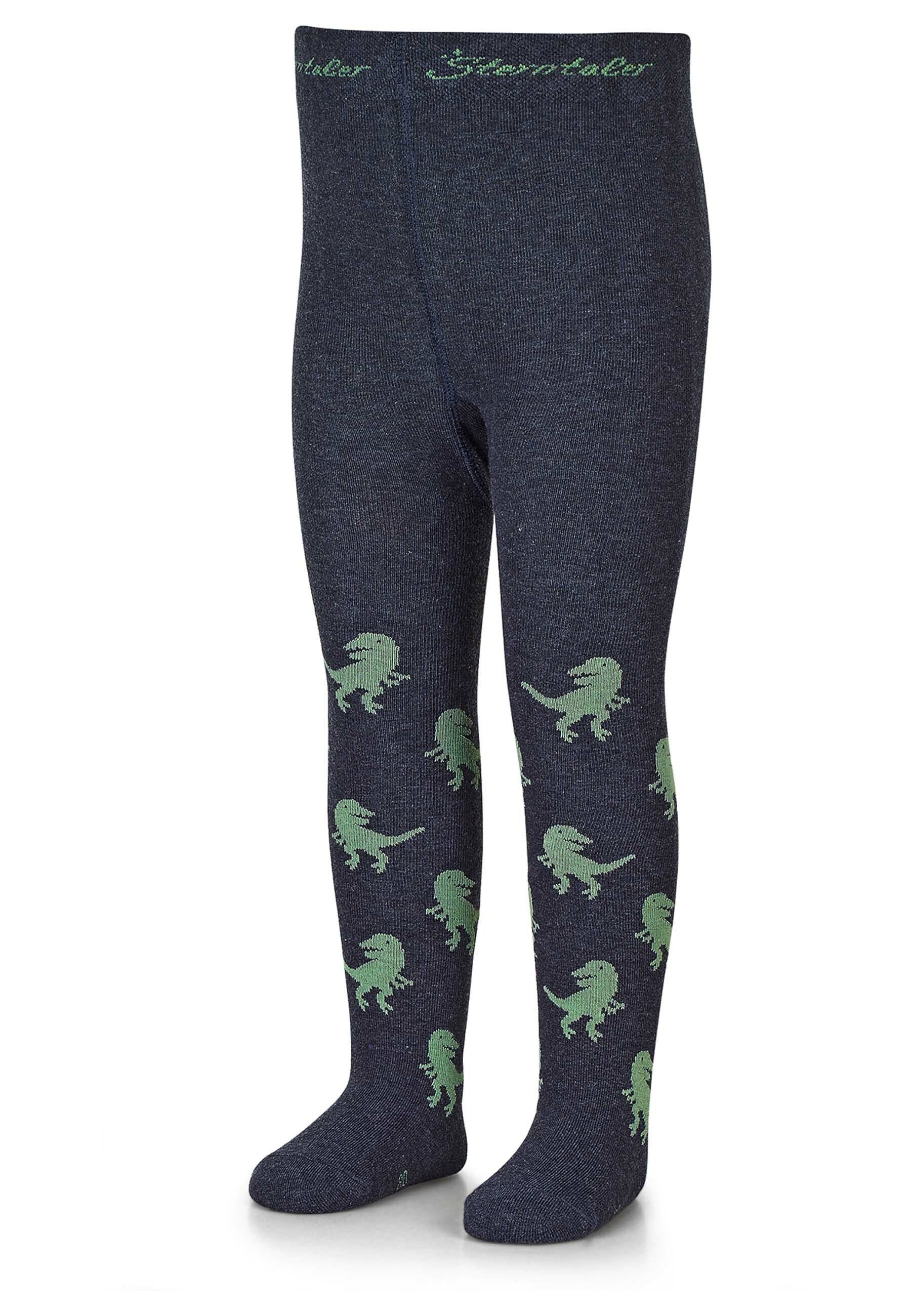 Sterntaler® Strumpfhose Strumpfhose T-Rex (1 St) Strumpfhose mit Dino-Motiv, hoher Baumwollanteil, elastisch & bequem