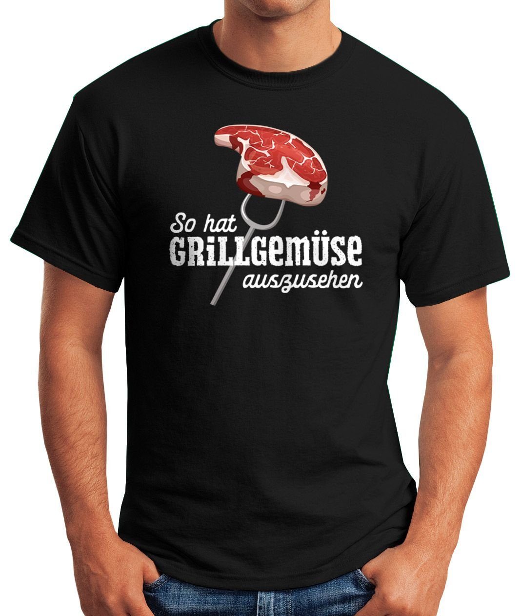 MoonWorks Print-Shirt Herren T-Shirt So hat Grillgemüse auszusehen Spruch l günstig online kaufen