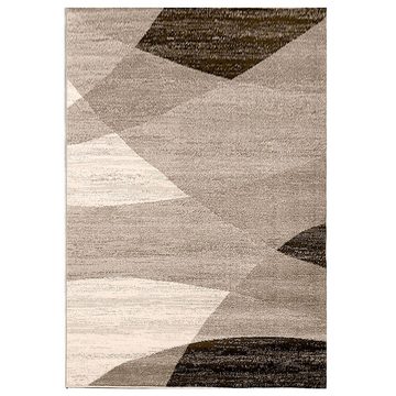 Teppich Moderner Teppich Geometrisches Muster Meliert in Braun Beige, Vimoda, Rechteckig