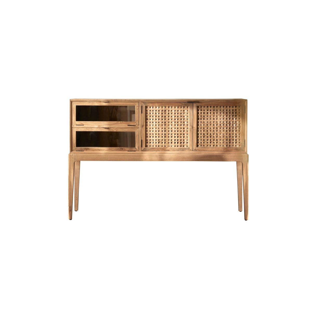 Tikamoon Sideboard Anrichte aus massivem recyceltem Teakholz 150 cm Tridi
