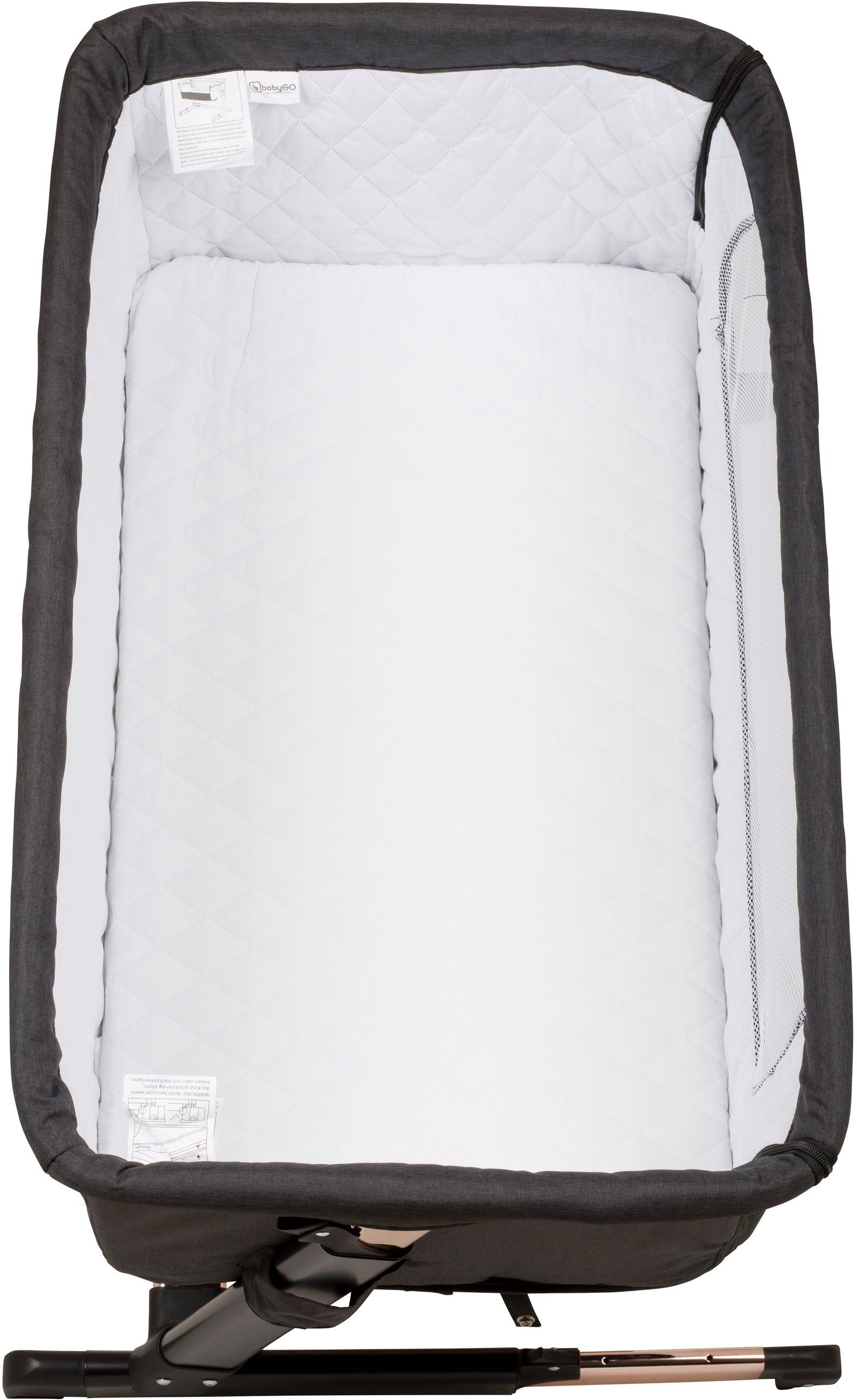 BabyGo Beistellbett Together, goldfarben/schwarz, faltbar