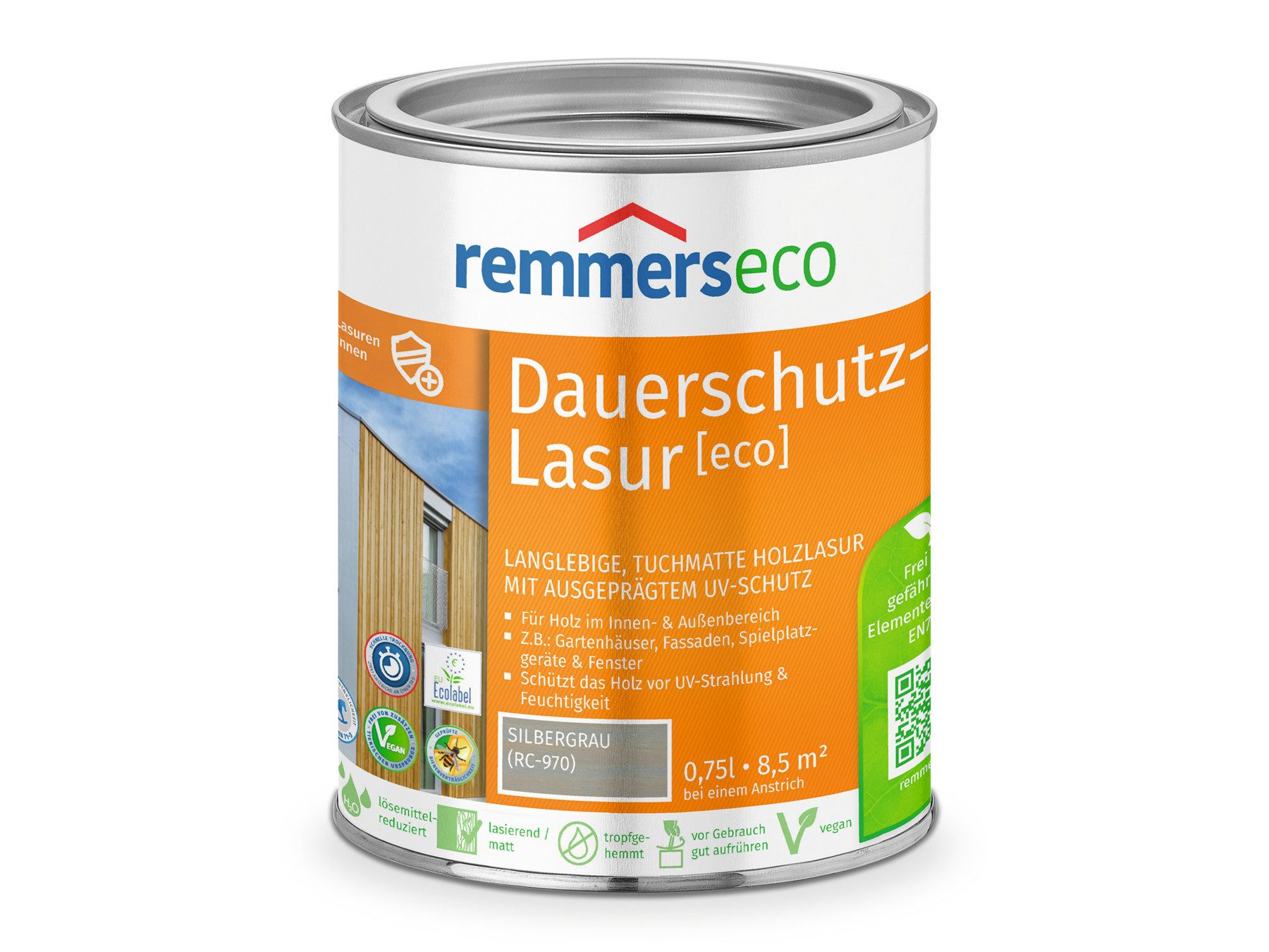 Remmers Holzschutzlasur Öl-Dauerschutz-Lasur [eco] eiche hell, 0,75 Liter