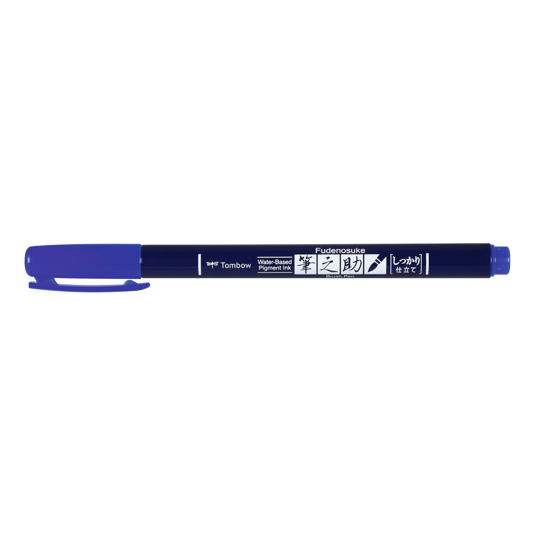 TOMBOW Pinselstift Fudenosuke, (blau), feste, elastische Pinselspitze, perfekt für Handlettering, Kalligrafie