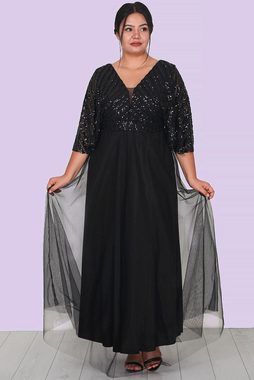 Modabout Abendkleid Langes Maxikleid Sommerkleid für große Größen - NELB0588D5149SYH (1-tlg)