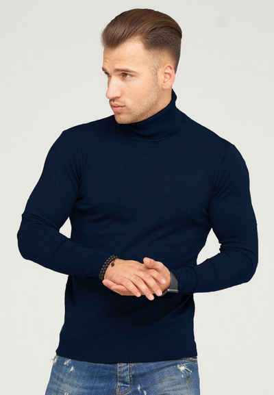 behype Rollkragenpullover TIBERIUS im modischen Slim Fit-Schnitt