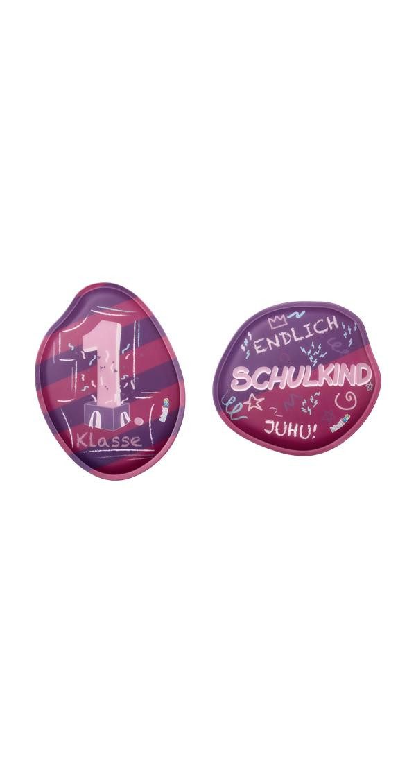 ergobag Schulranzen Klettie Set (5-tlg), zum Individualisieren und Sammeln