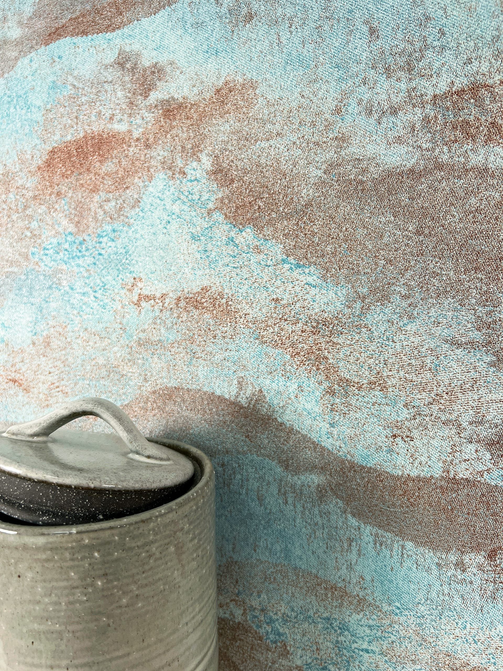 Newroom Vliestapete Mislav Light Blue Tapete Glanztapete Unifarbe,Glitzer,M günstig online kaufen