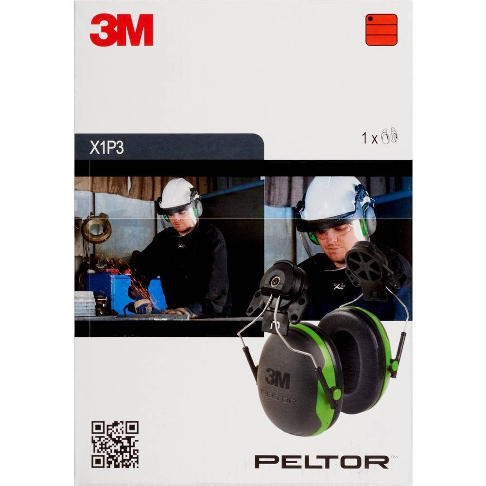 3M Kapselgehörschutz Kapselgehörschützer X1 mit Helmbefestigung X1P3E, mit Helmbefestigung