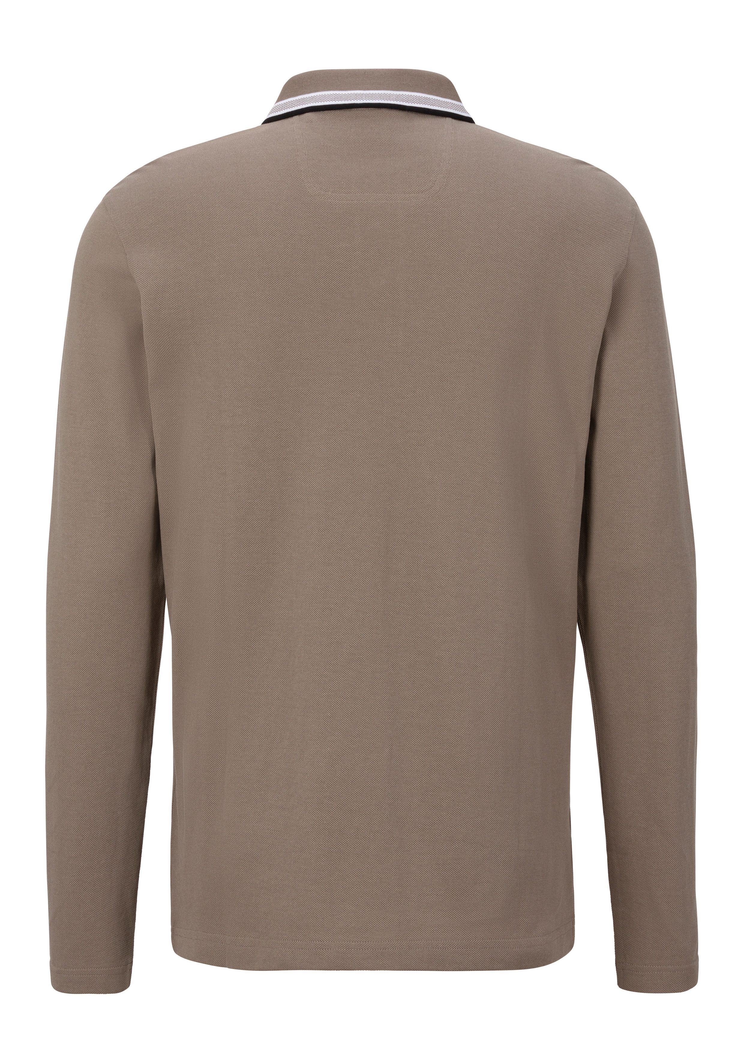 BOSS GREEN Langarm-Poloshirt Plisy mit Streifen günstig online kaufen