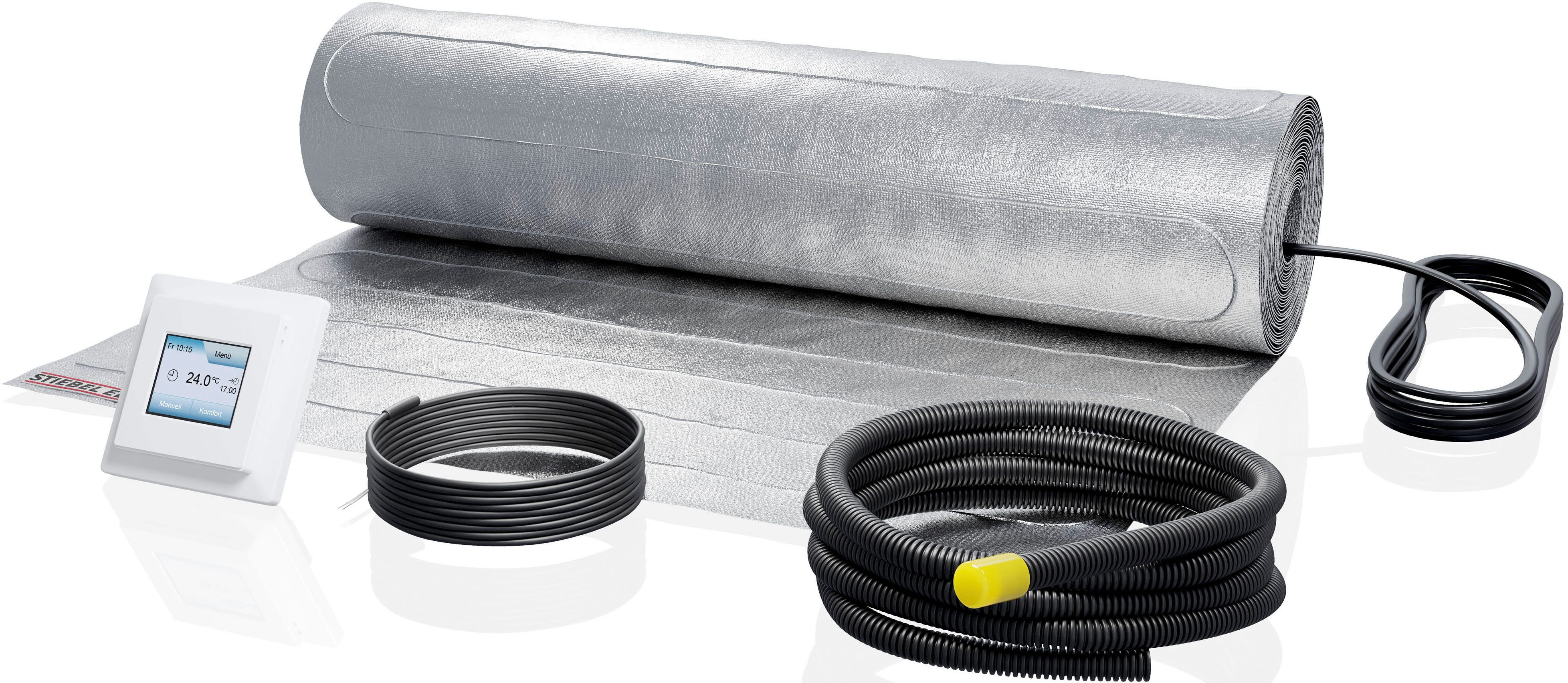 STIEBEL ELTRON Fußbodenheizung FTD 140/4 Set Plus, elektrische Fußbodenheizung, für Laminat/Fertigparkett, Komplettset 4m², 140W/m², FTD 140/4 SetPlus