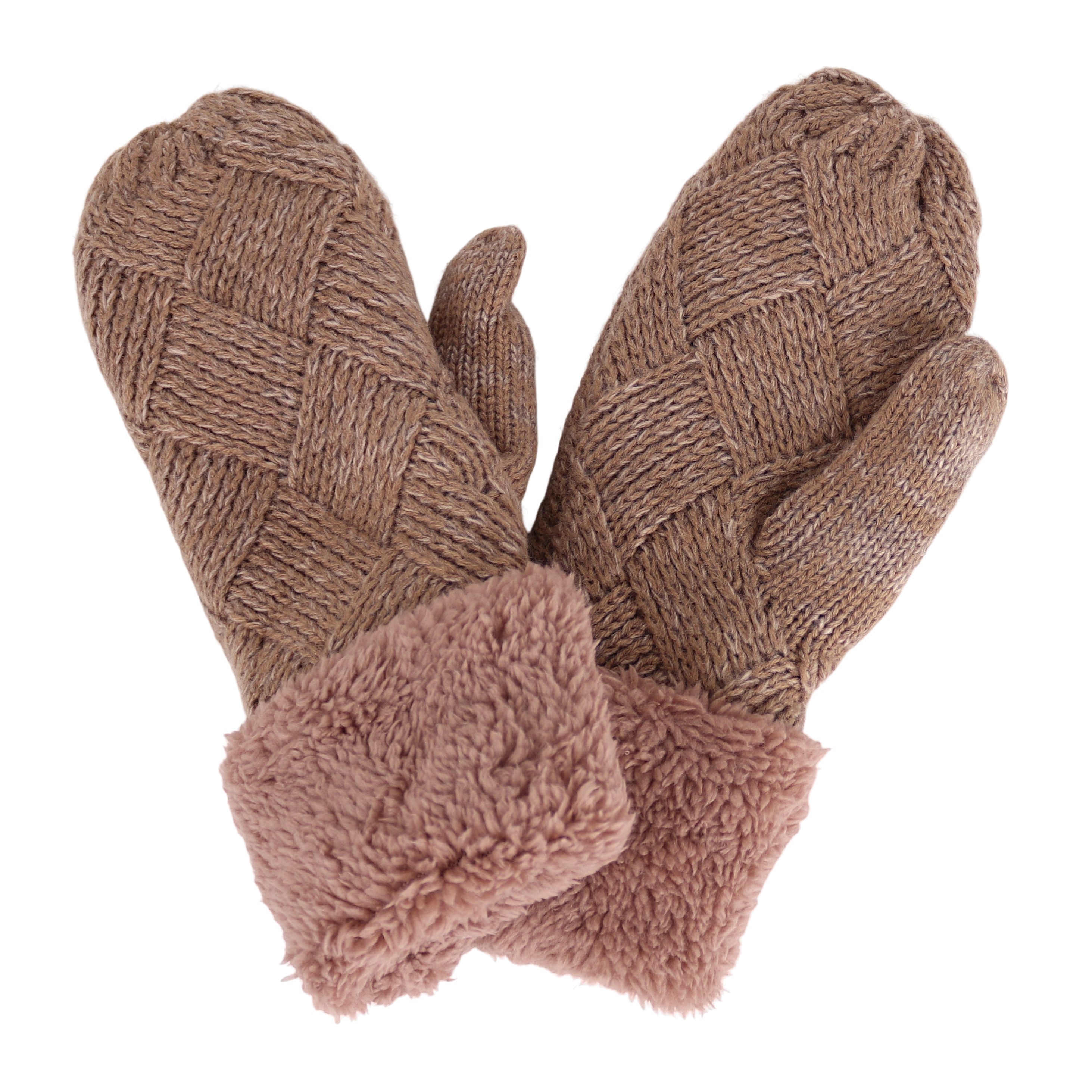 MIRROSI Strickhandschuhe Damen Handschuhe Fausthandschuhe warm durch gefüttert sehr weich und warm ideal für Herbst oder Winter