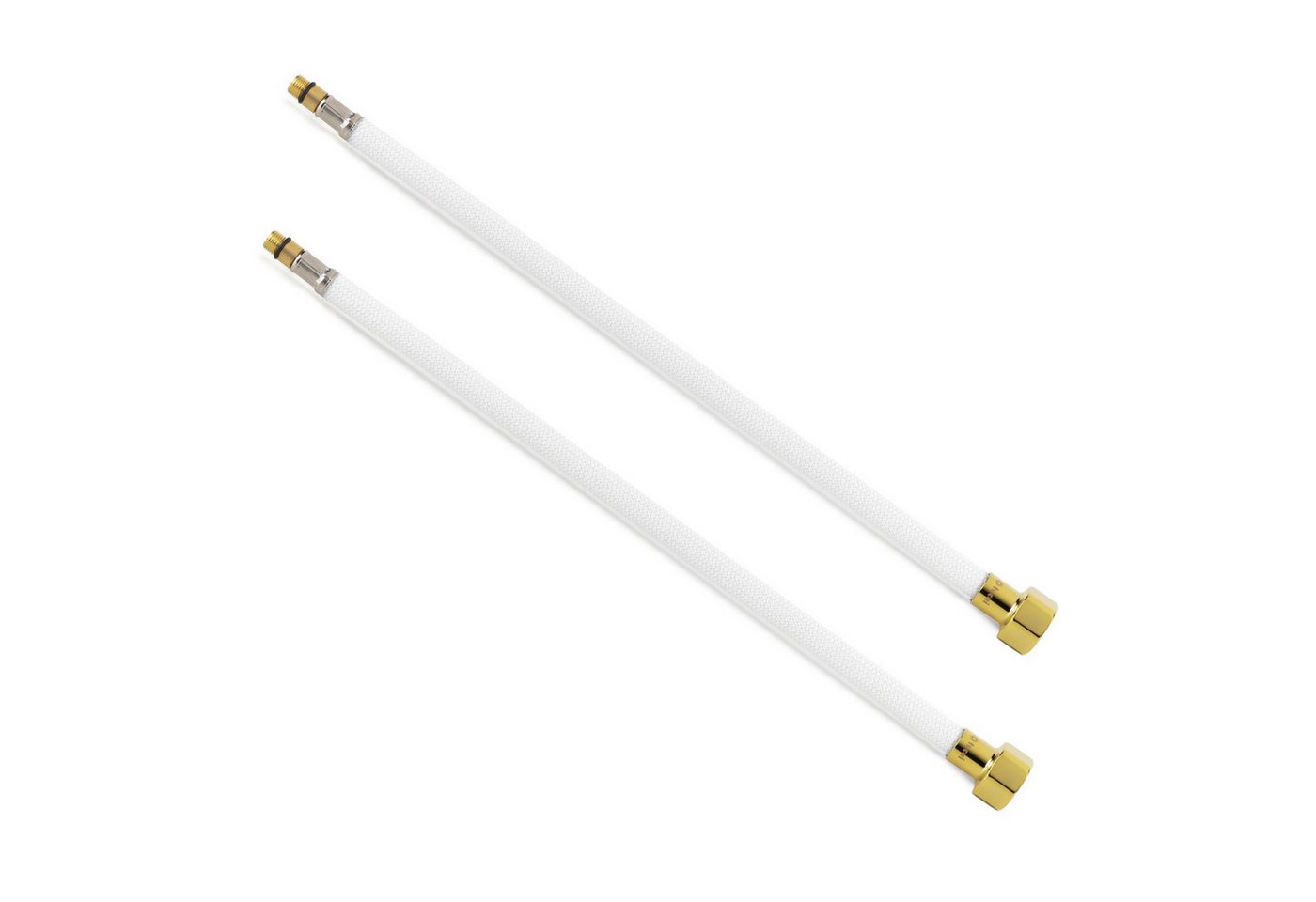 Thumbnail - TUCAI Flexschlauch 2x Flexschlauch DN8 IG 1/2"-M10x1 500mm Weiss Gold