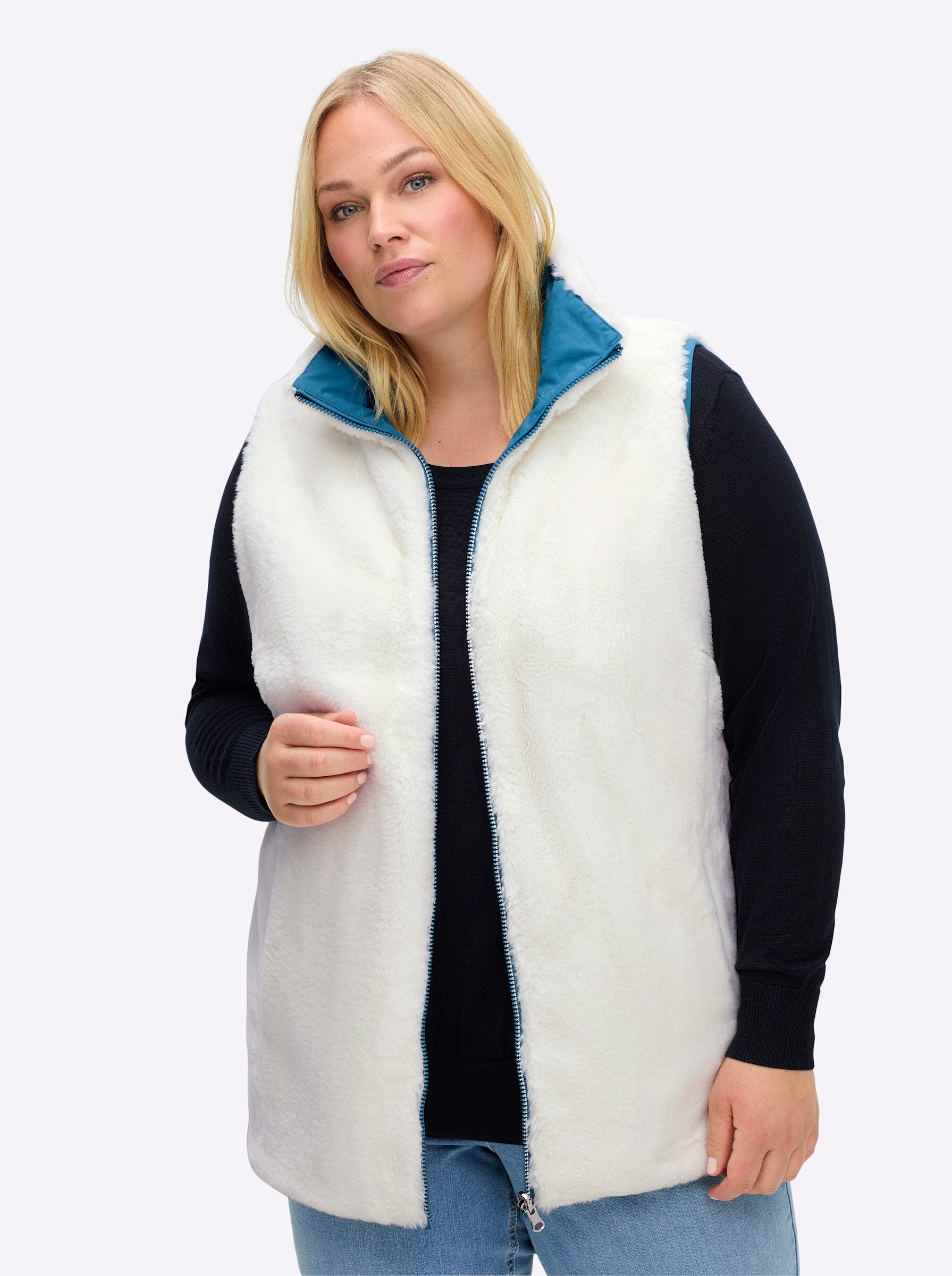 Sheego Jerseyweste Wendeweste . günstig online kaufen