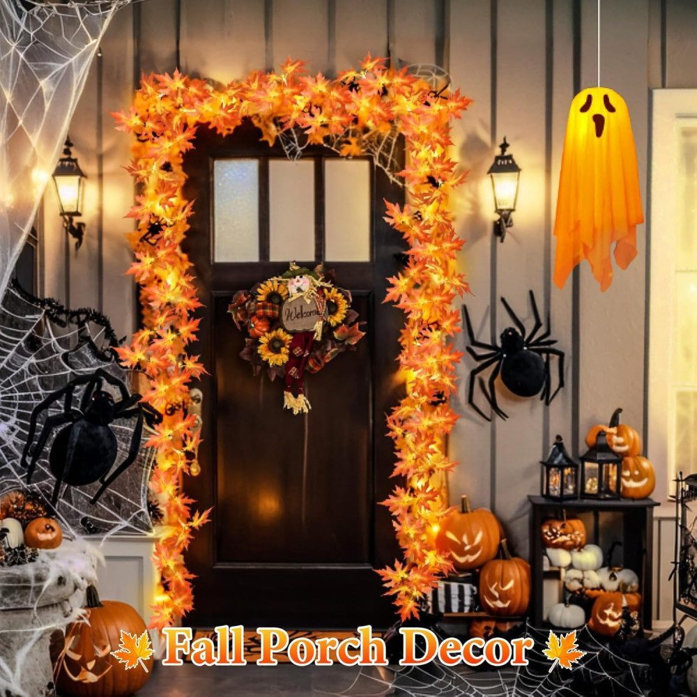 FELIXLEO LED-Kerze Halloween Herbstdekoration Lichterkette 3M günstig online kaufen