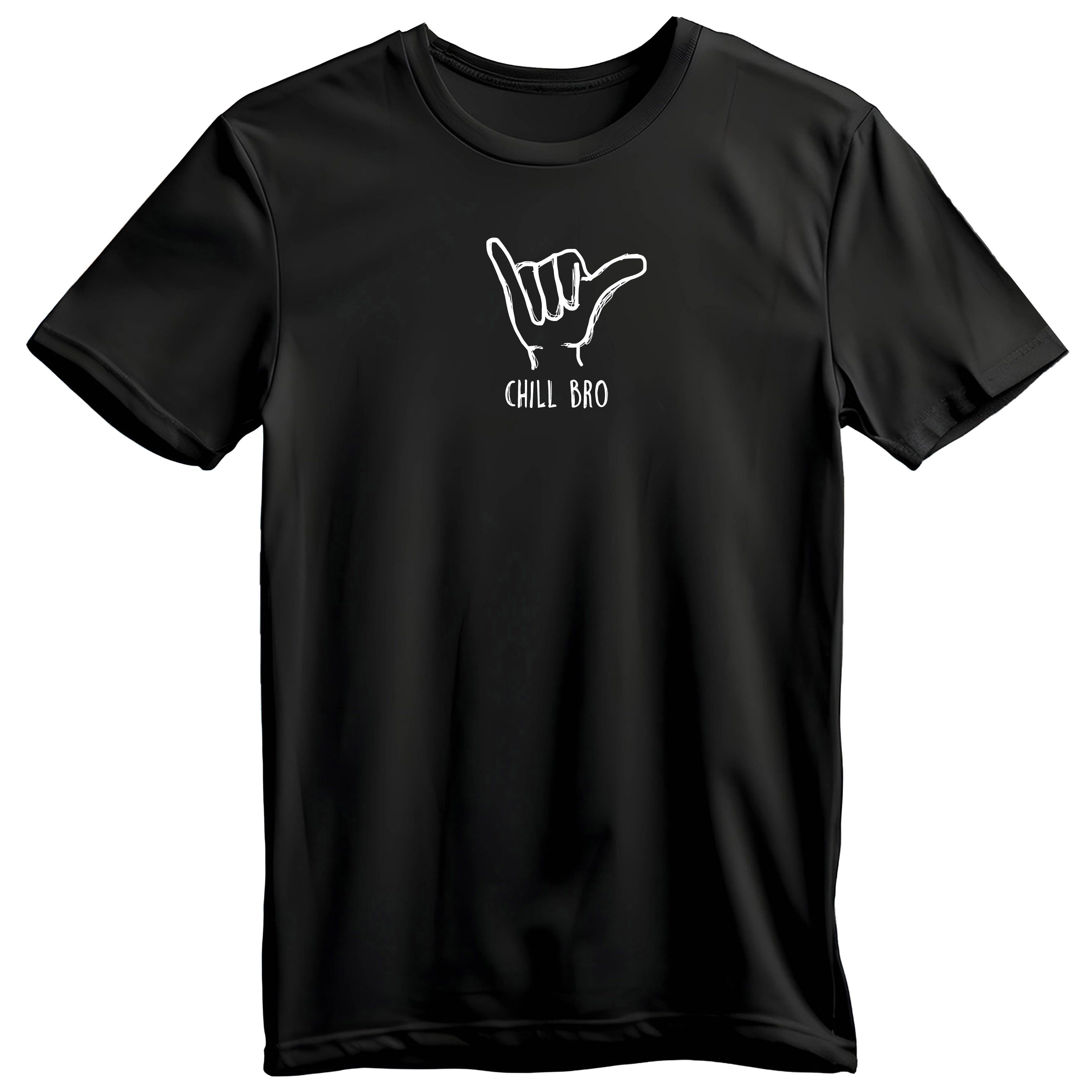 Banco T-Shirt Herren T-Shirt CHILL BRO - Casual Printshirt in Weiß und Schw günstig online kaufen